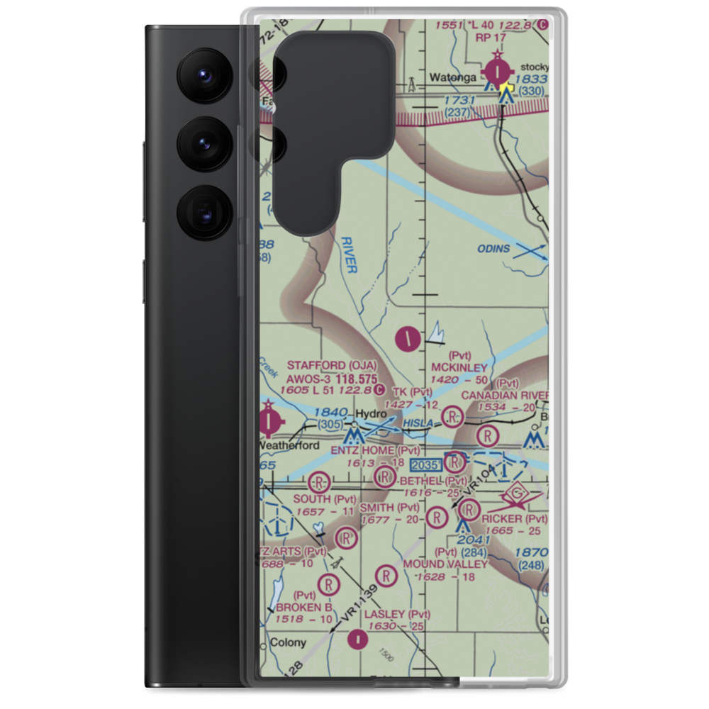Mckinley Ranch Airport (0OK3) VFR Sectional Samsung Case Samsung Galaxy S22 Ultra model shown