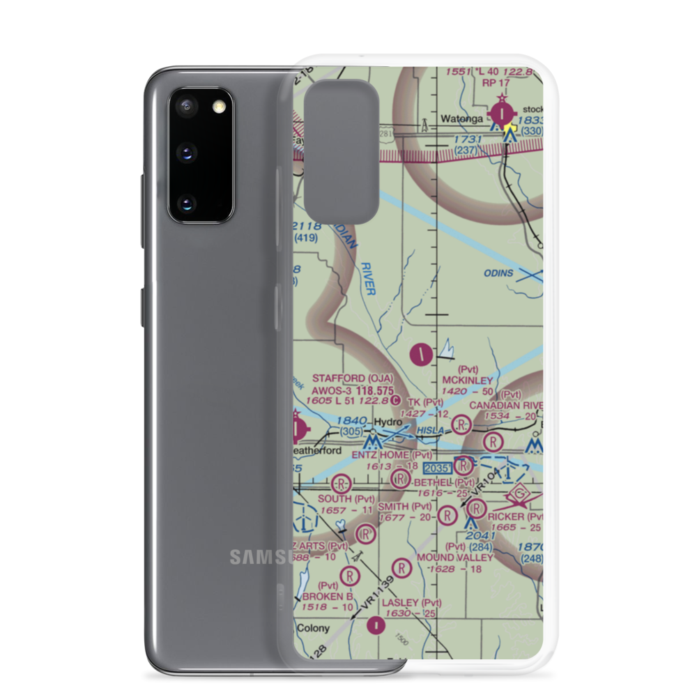 Mckinley Ranch Airport (0OK3) VFR Sectional Samsung Case Samsung Galaxy S20 model shown