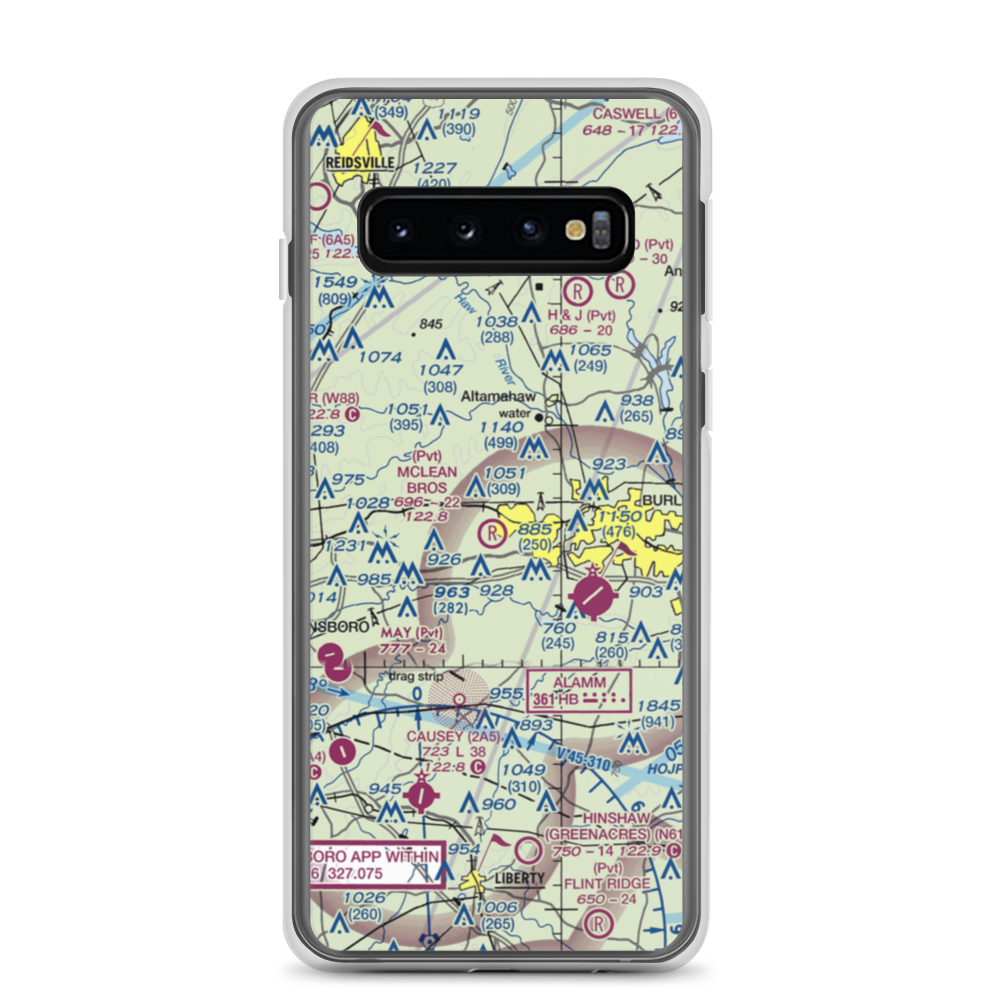 Mclean Brothers Airport (59NC) VFR Sectional Samsung Case Samsung Galaxy S10 model shown