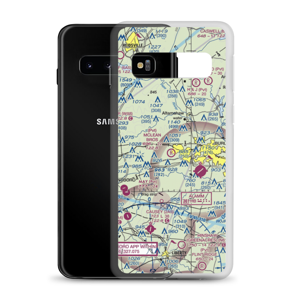 Mclean Brothers Airport (59NC) VFR Sectional Samsung Case Samsung Galaxy S10 model shown