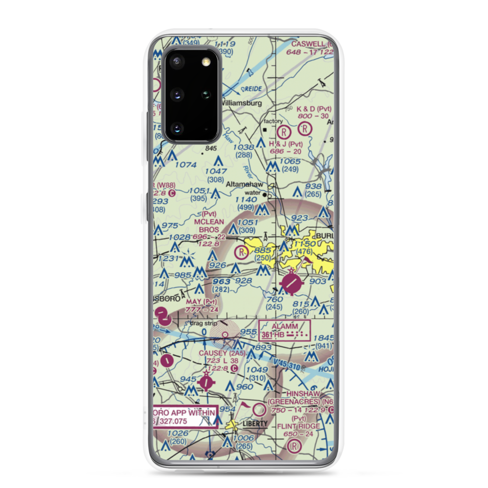 Mclean Brothers Airport (59NC) VFR Sectional Samsung Case Samsung Galaxy S20 Plus model shown