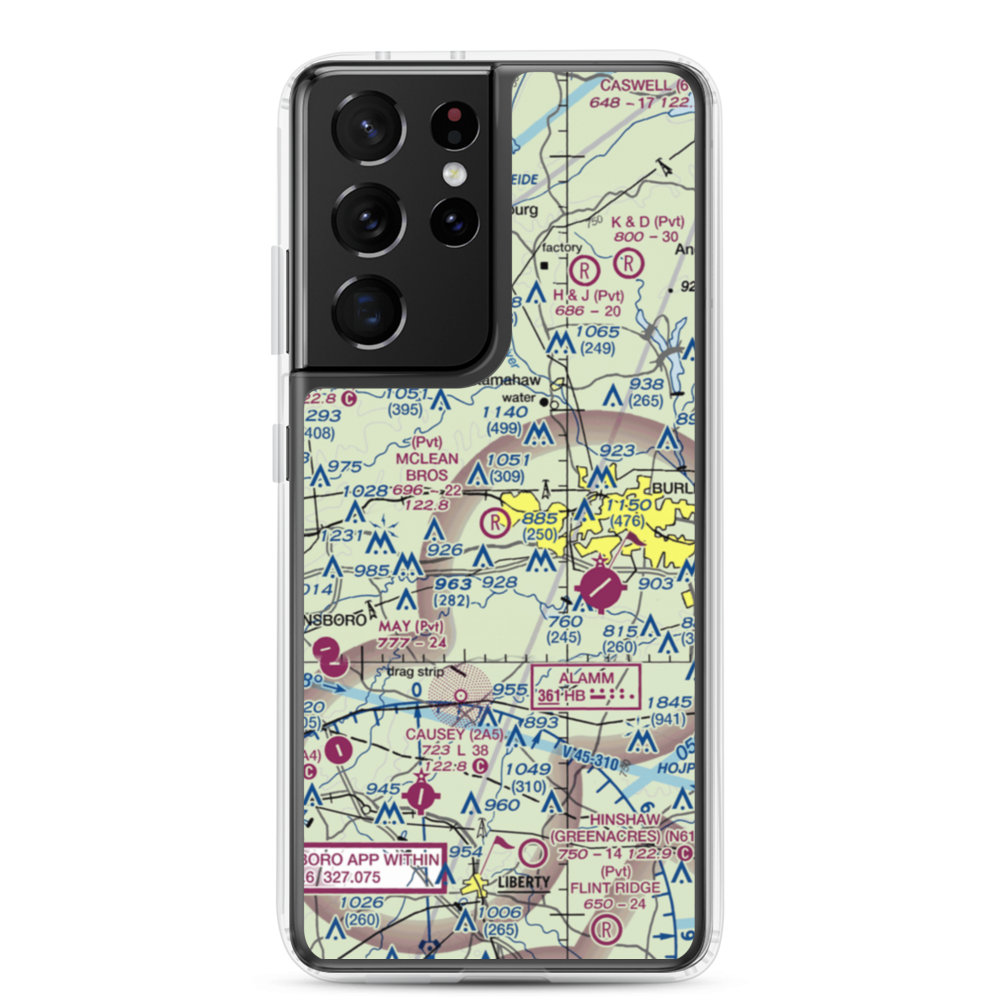 Mclean Brothers Airport (59NC) VFR Sectional Samsung Case Samsung Galaxy S21 Ultra model shown