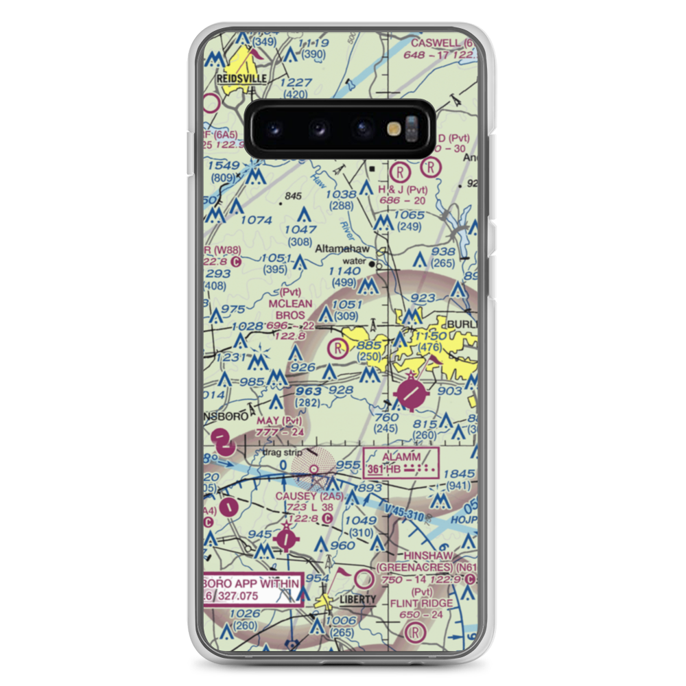 Mclean Brothers Airport (59NC) VFR Sectional Samsung Case Samsung Galaxy S10+ model shown