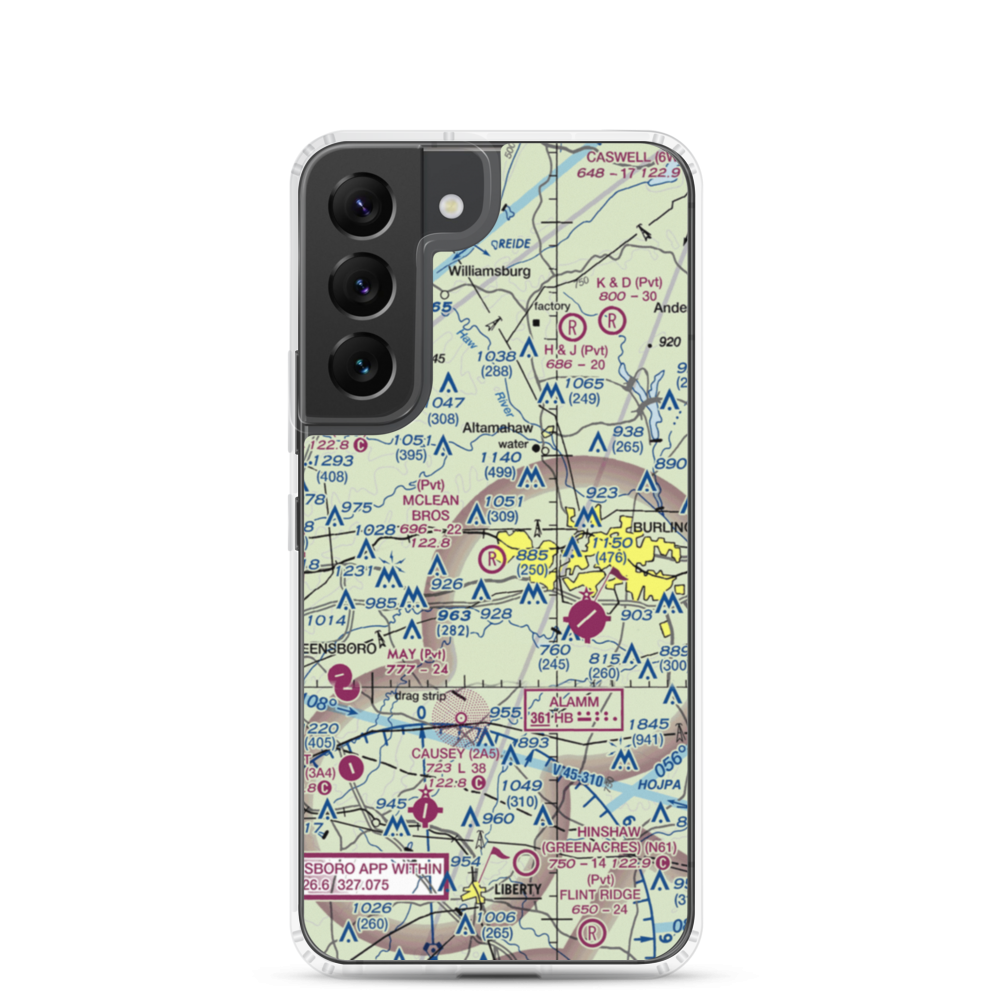 Mclean Brothers Airport (59NC) VFR Sectional Samsung Case Samsung Galaxy S22 model shown
