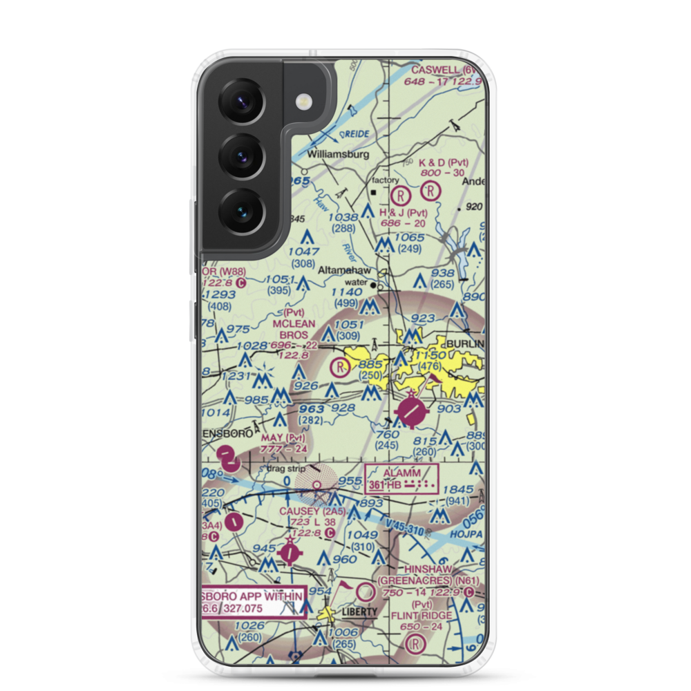 Mclean Brothers Airport (59NC) VFR Sectional Samsung Case Samsung Galaxy S22 Plus model shown
