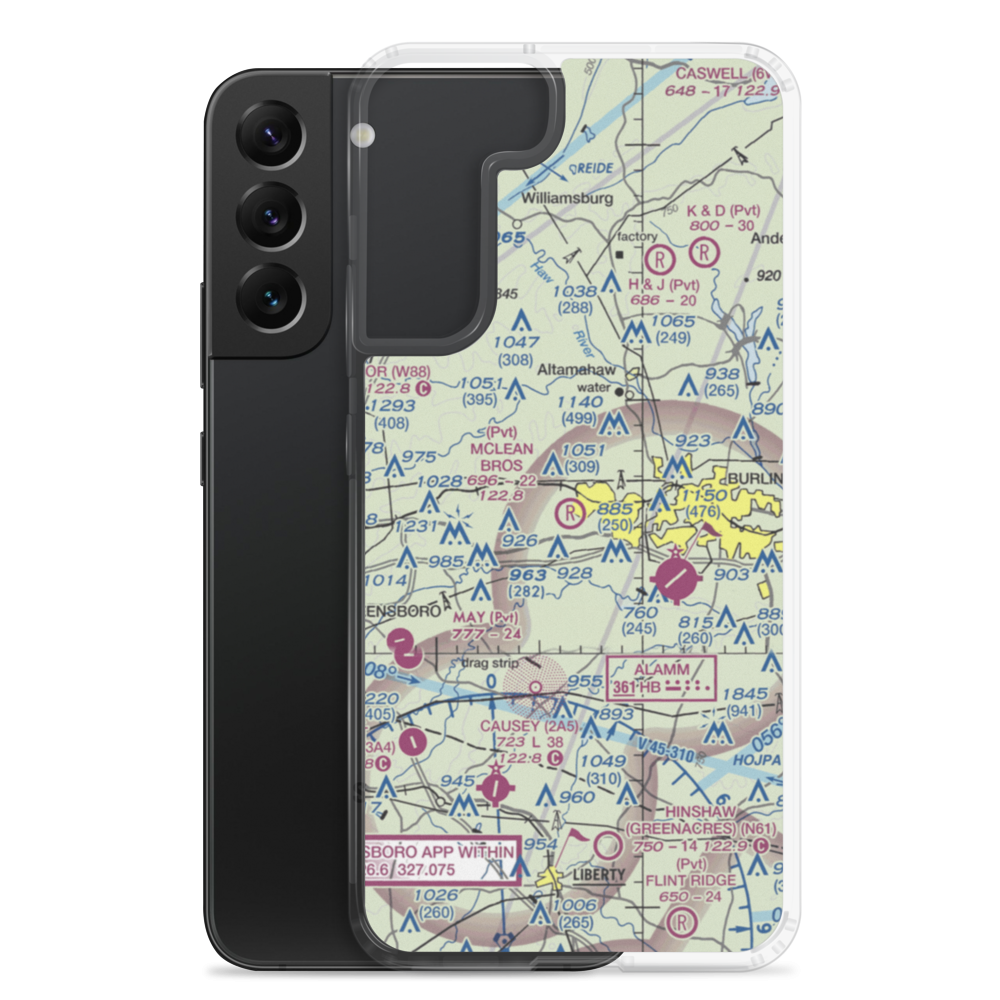 Mclean Brothers Airport (59NC) VFR Sectional Samsung Case Samsung Galaxy S22 Plus model shown