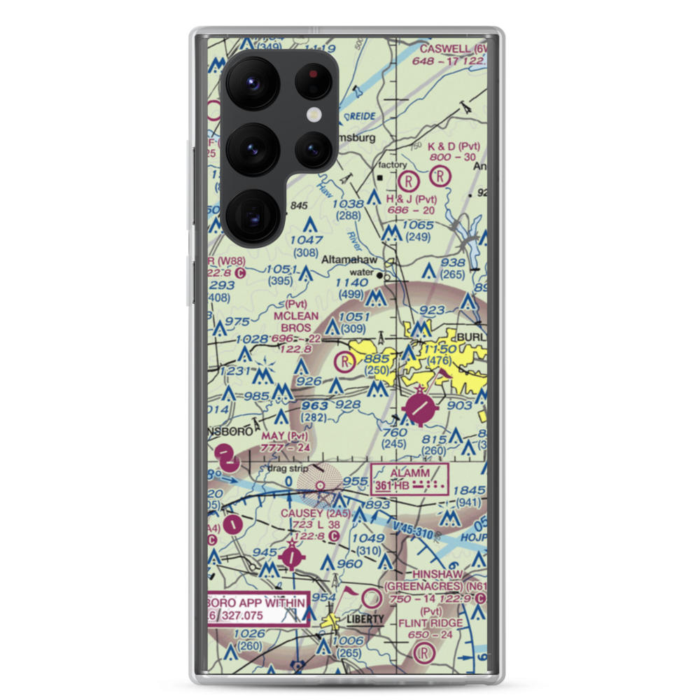 Mclean Brothers Airport (59NC) VFR Sectional Samsung Case Samsung Galaxy S22 Ultra model shown