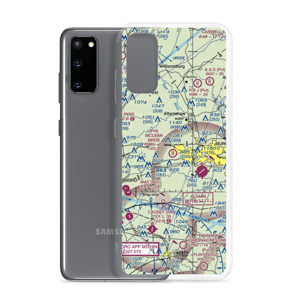 Mclean Brothers Airport (59NC) VFR Sectional Samsung Case Samsung Galaxy S20 model shown