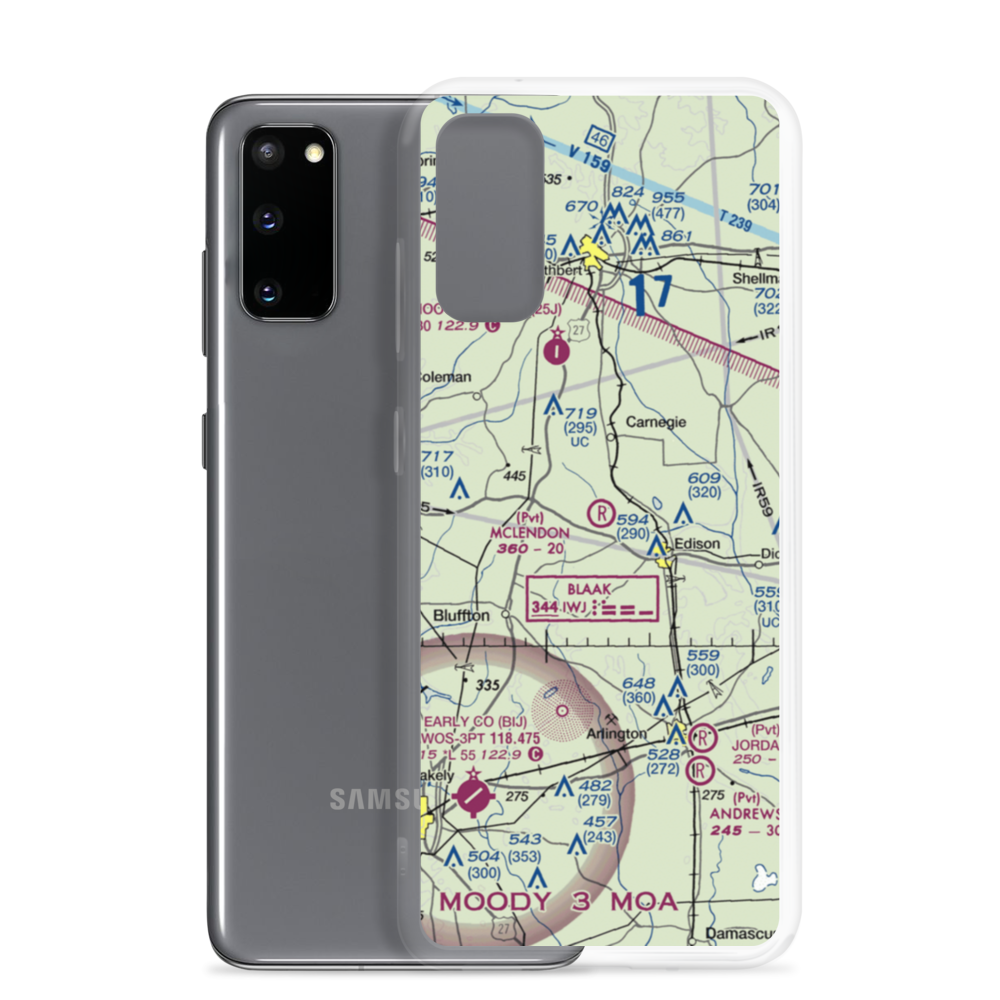 Mclendon Airport (GA48) VFR Sectional Samsung Case Samsung Galaxy S20 model shown