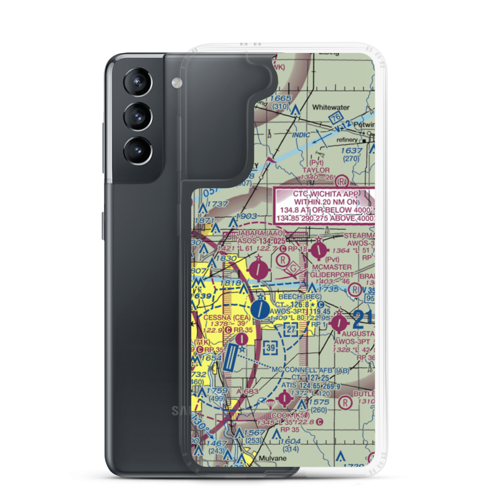 McMaster Gliderport (29KS) VFR Sectional Samsung Case Samsung Galaxy S21 model shown