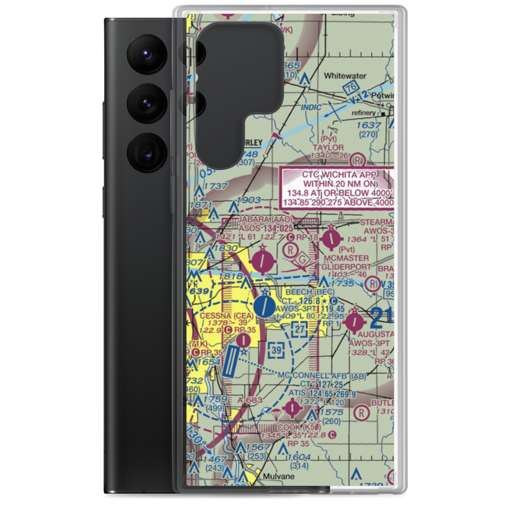McMaster Gliderport (29KS) VFR Sectional Samsung Case Samsung Galaxy S22 Ultra model shown
