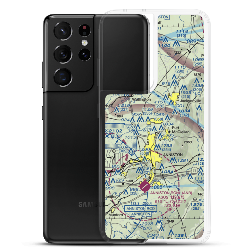 Mcminn Airport (25A) VFR Sectional Samsung Case Samsung Galaxy S21 Ultra model shown