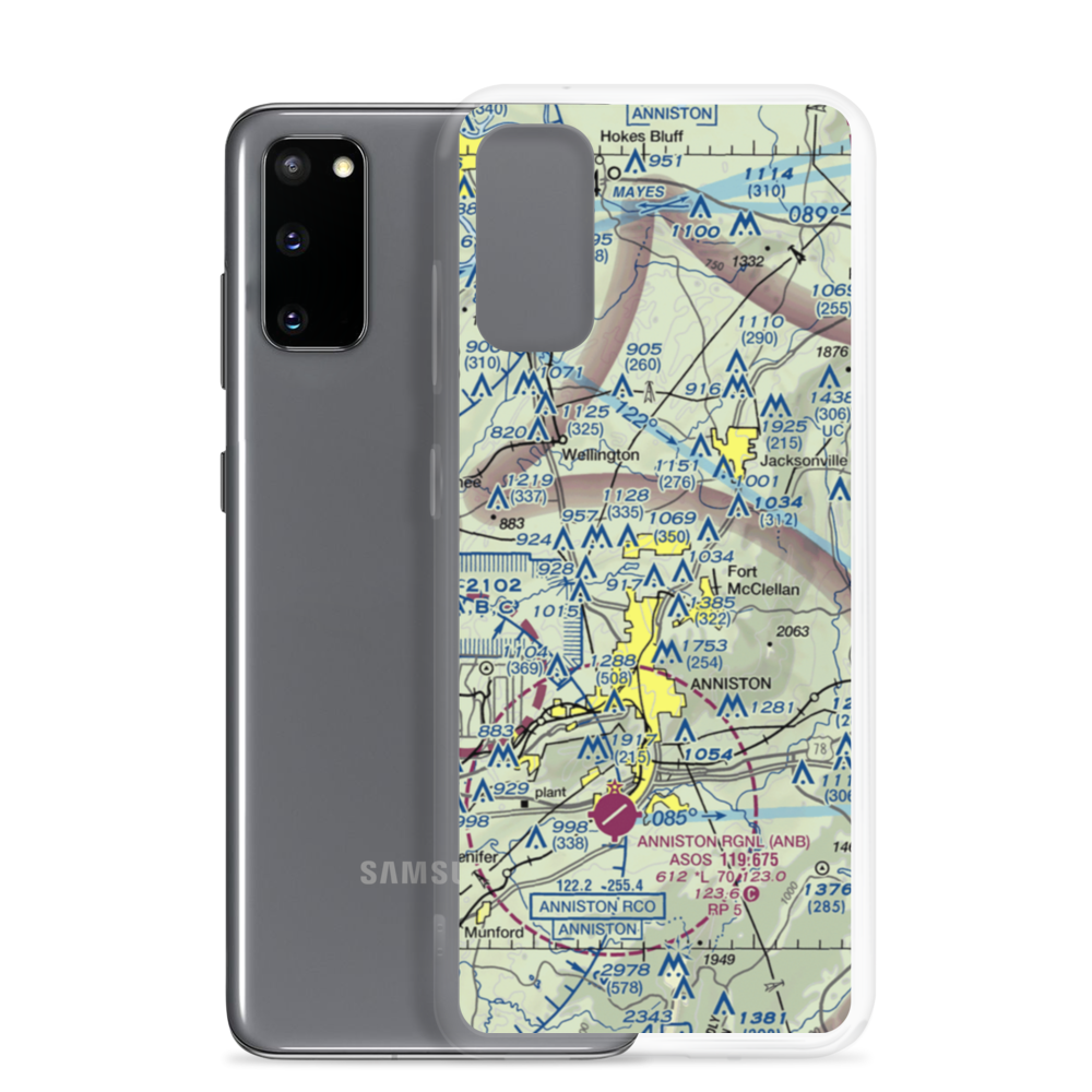 Mcminn Airport (25A) VFR Sectional Samsung Case Samsung Galaxy S20 model shown