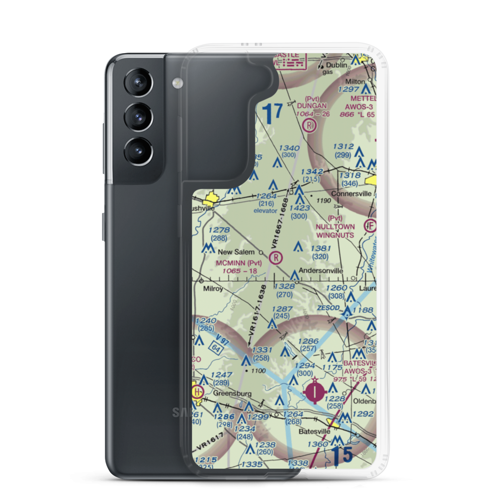 Mcminn Airport (6IN8) VFR Sectional Samsung Case Samsung Galaxy S21 model shown