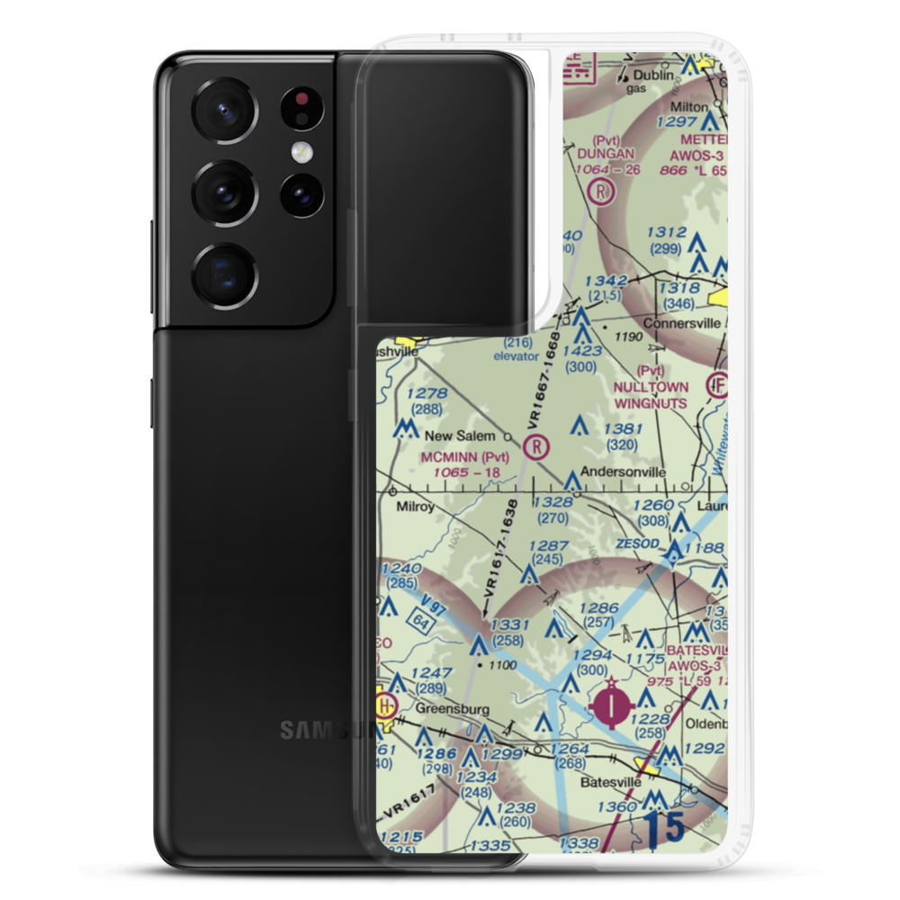 Mcminn Airport (6IN8) VFR Sectional Samsung Case Samsung Galaxy S21 Ultra model shown