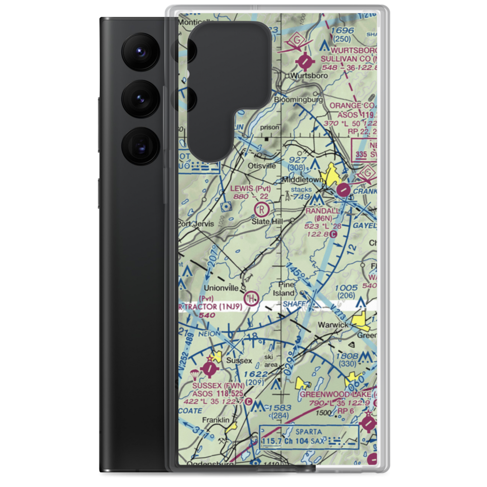 Md1 Airport (08NY) VFR Sectional Samsung Case Samsung Galaxy S22 Ultra model shown