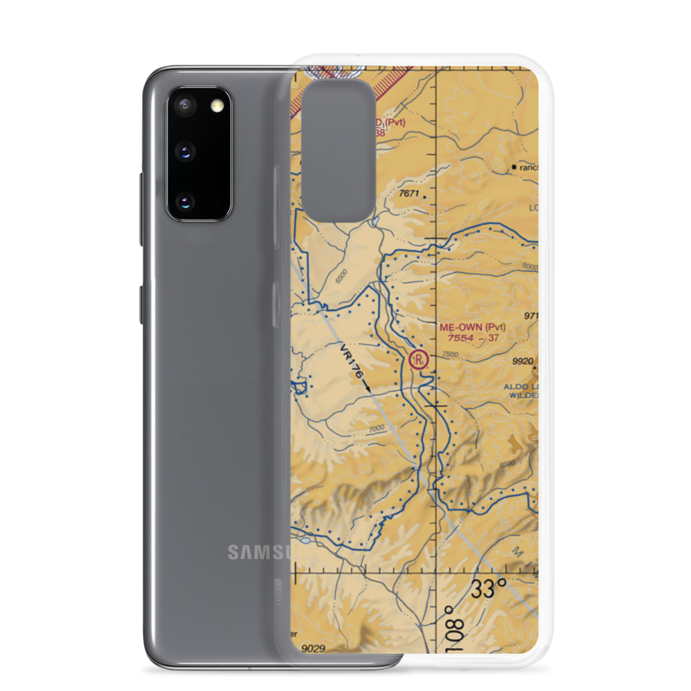 Me-Own Airport (1NM0) VFR Sectional Samsung Case Samsung Galaxy S20 model shown