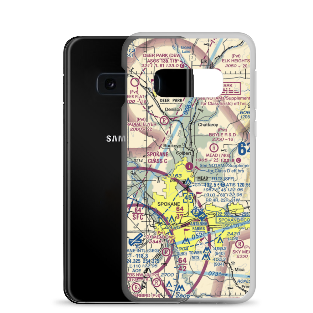 Mead Flying Service Airport (70S) VFR Sectional Samsung Case Samsung Galaxy S10e model shown
