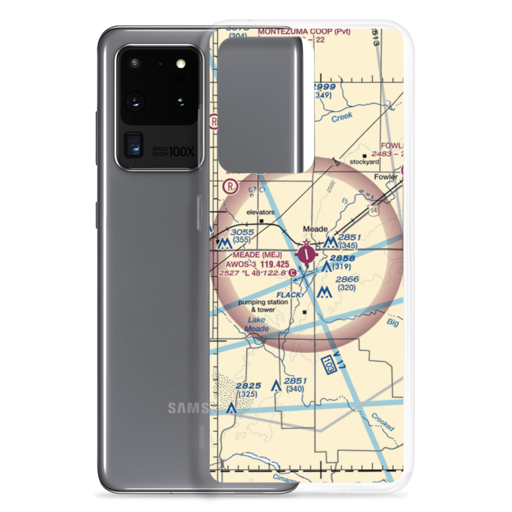 Meade Municipal Airport (MEJ) VFR Sectional Samsung Case Samsung Galaxy S20 Ultra model shown