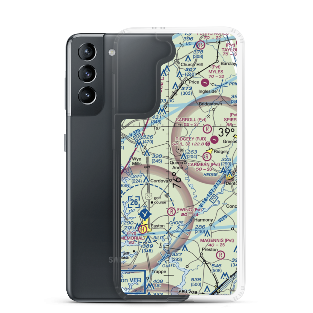 Meadow Brook Airport (MD09) VFR Sectional Samsung Case Samsung Galaxy S21 model shown