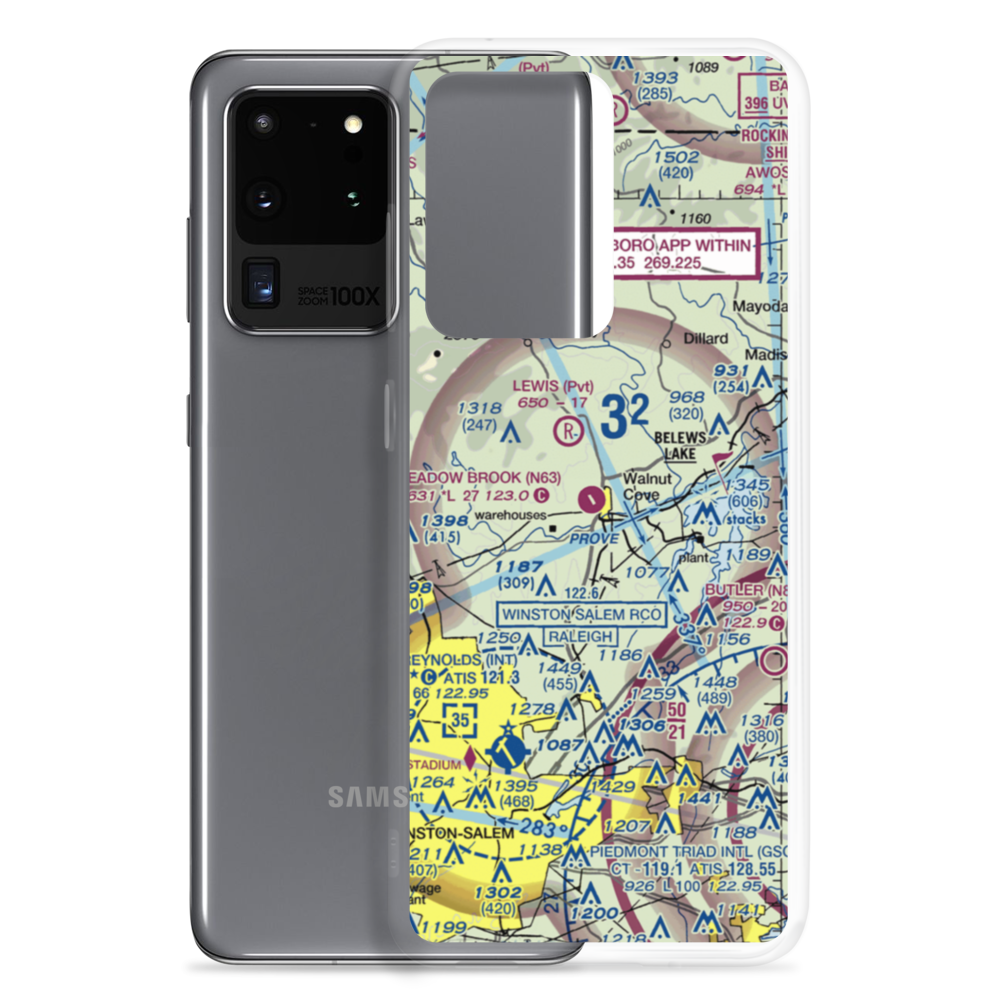 Meadow Brook Field (N63) VFR Sectional Samsung Case Samsung Galaxy S20 Ultra model shown