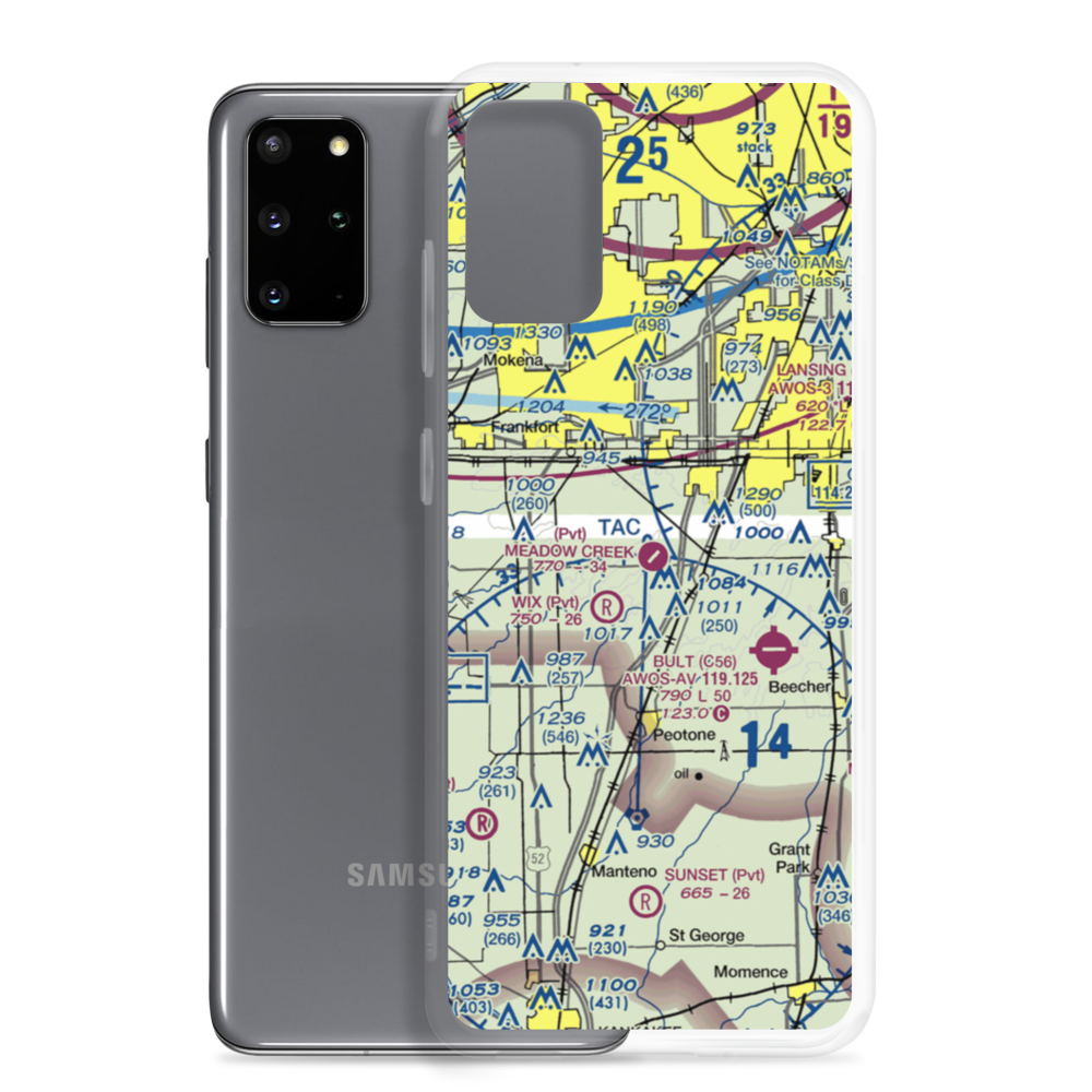Meadow Creek Airport (2IL9) VFR Sectional Samsung Case Samsung Galaxy S20 Plus model shown