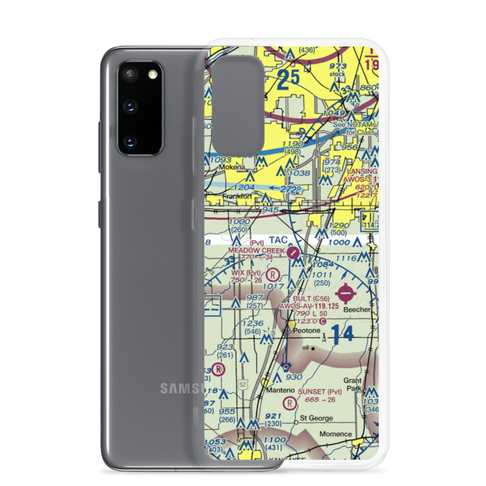 Meadow Creek Airport (2IL9) VFR Sectional Samsung Case Samsung Galaxy S20 model shown