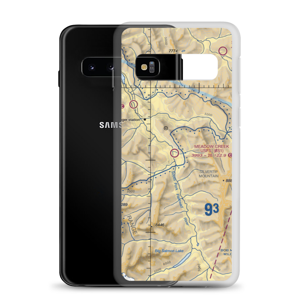 Meadow Creek Usfs Airport (0S1) VFR Sectional Samsung Case Samsung Galaxy S10 model shown