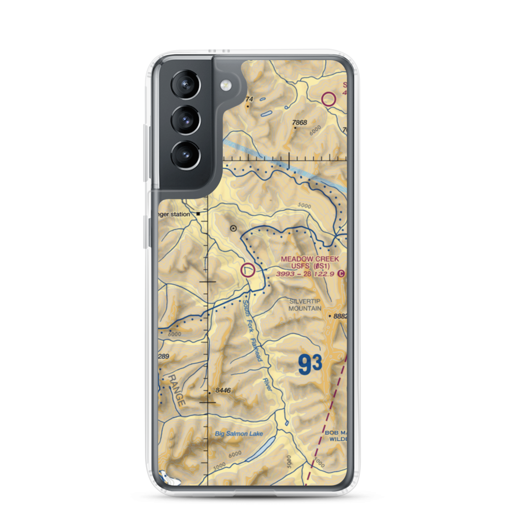 Meadow Creek Usfs Airport (0S1) VFR Sectional Samsung Case Samsung Galaxy S21 model shown