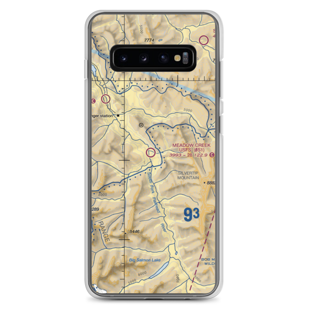 Meadow Creek Usfs Airport (0S1) VFR Sectional Samsung Case Samsung Galaxy S10+ model shown