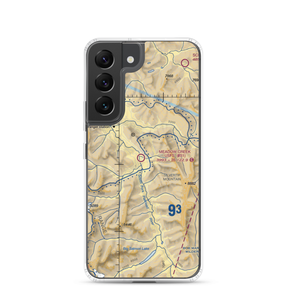 Meadow Creek Usfs Airport (0S1) VFR Sectional Samsung Case Samsung Galaxy S22 model shown