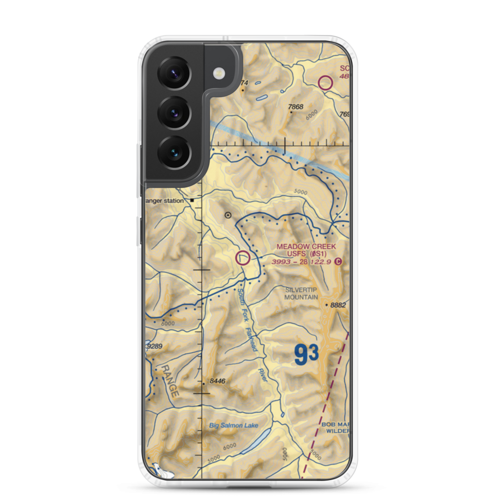 Meadow Creek Usfs Airport (0S1) VFR Sectional Samsung Case Samsung Galaxy S22 Plus model shown