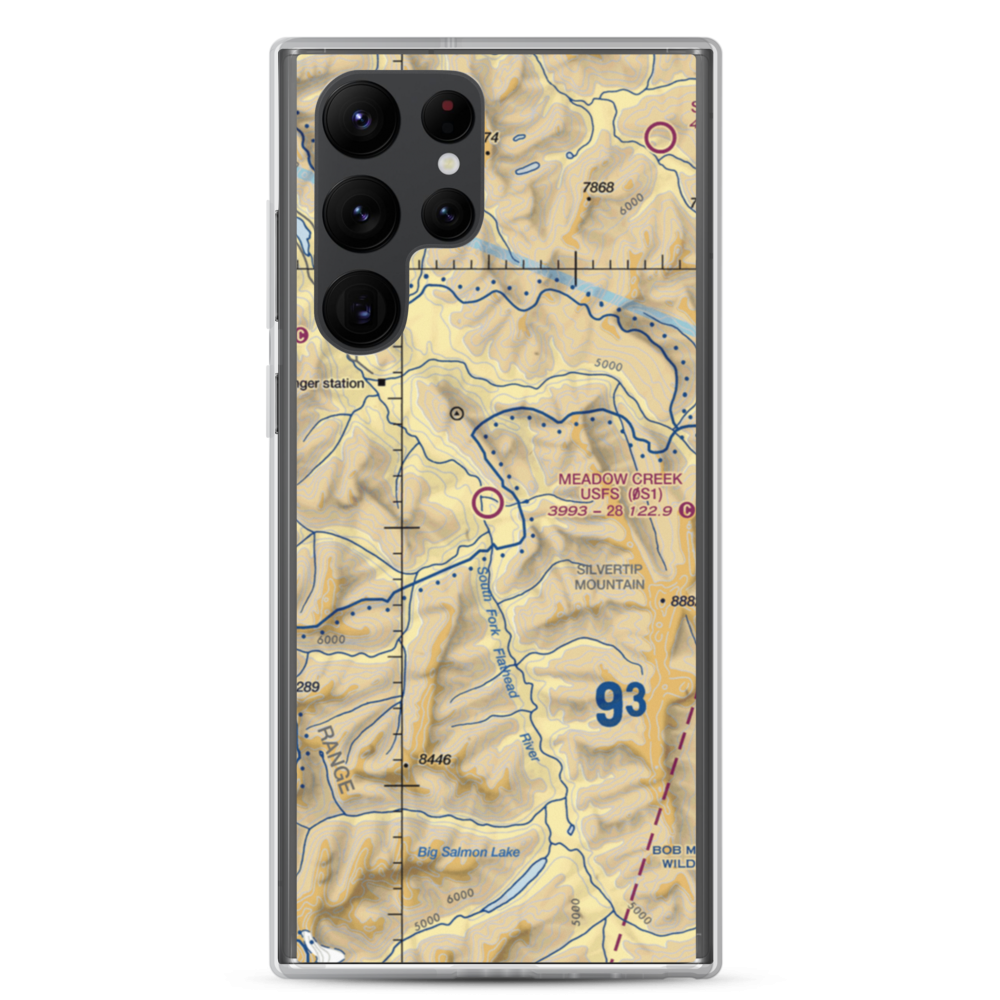 Meadow Creek Usfs Airport (0S1) VFR Sectional Samsung Case Samsung Galaxy S22 Ultra model shown