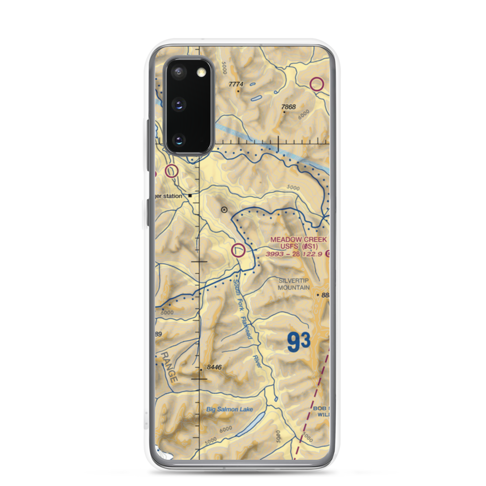 Meadow Creek Usfs Airport (0S1) VFR Sectional Samsung Case Samsung Galaxy S20 model shown