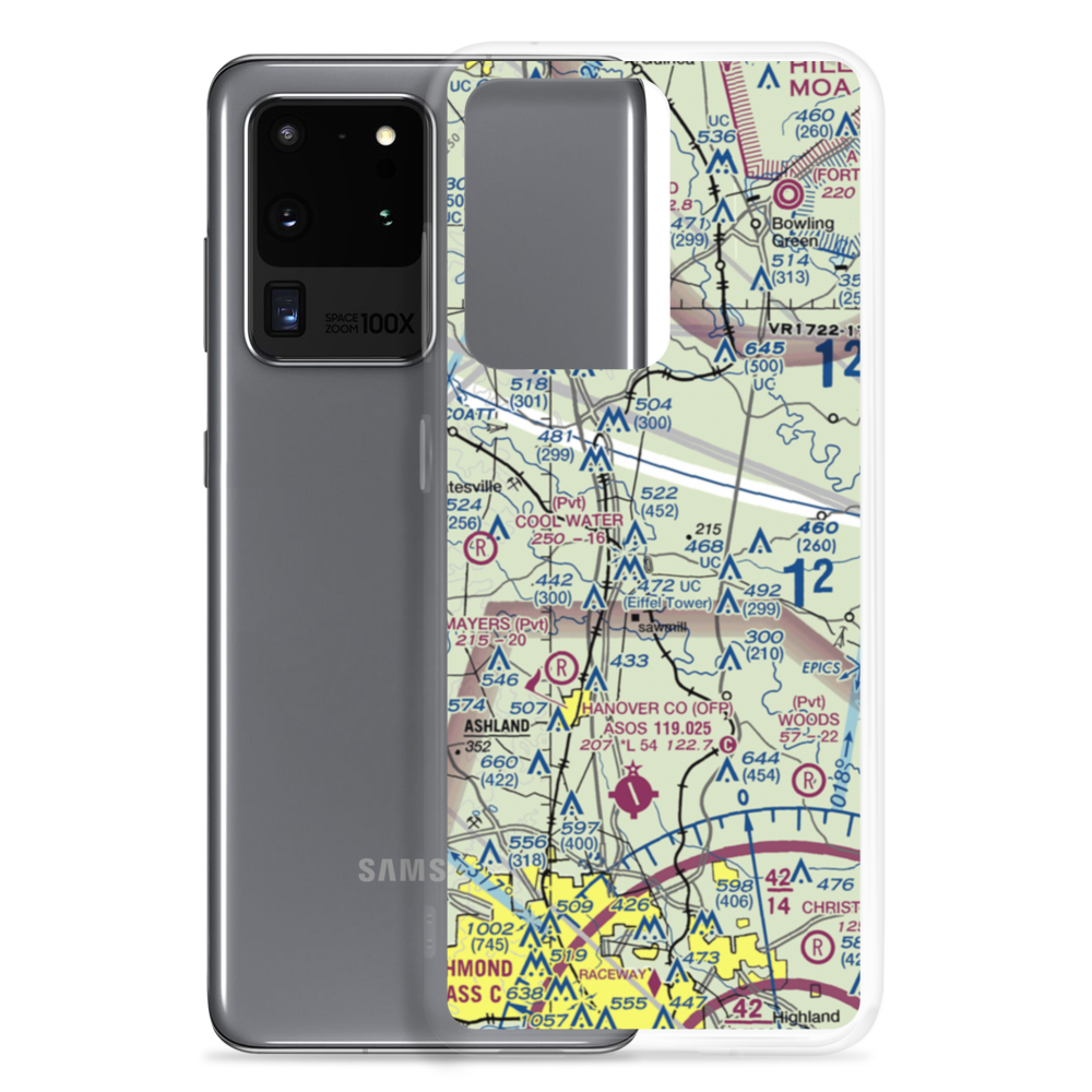 Meadow Farm Airport (69VA) VFR Sectional Samsung Case Samsung Galaxy S20 Ultra model shown
