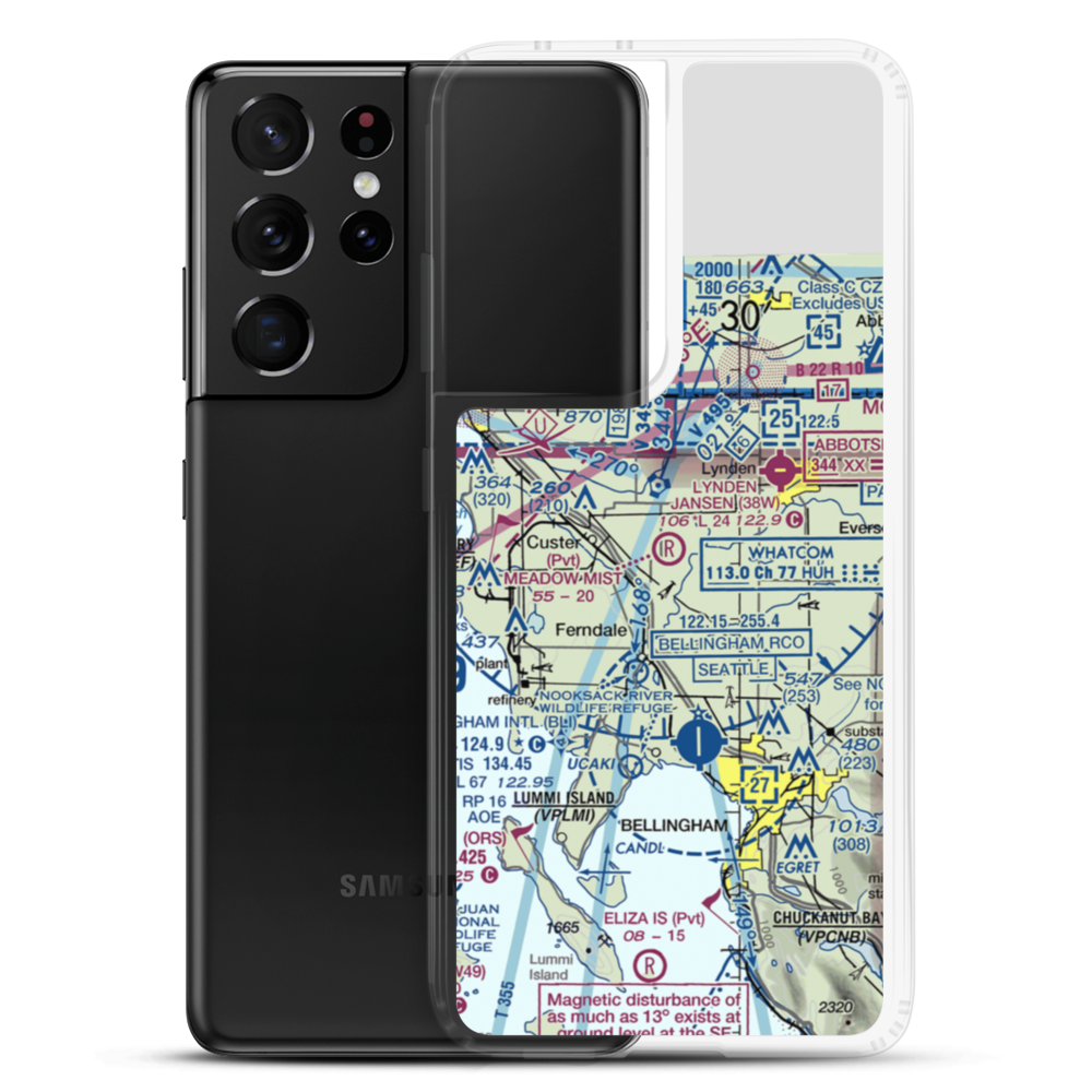 Meadow Mist Airport (WN35) VFR Sectional Samsung Case Samsung Galaxy S21 Ultra model shown