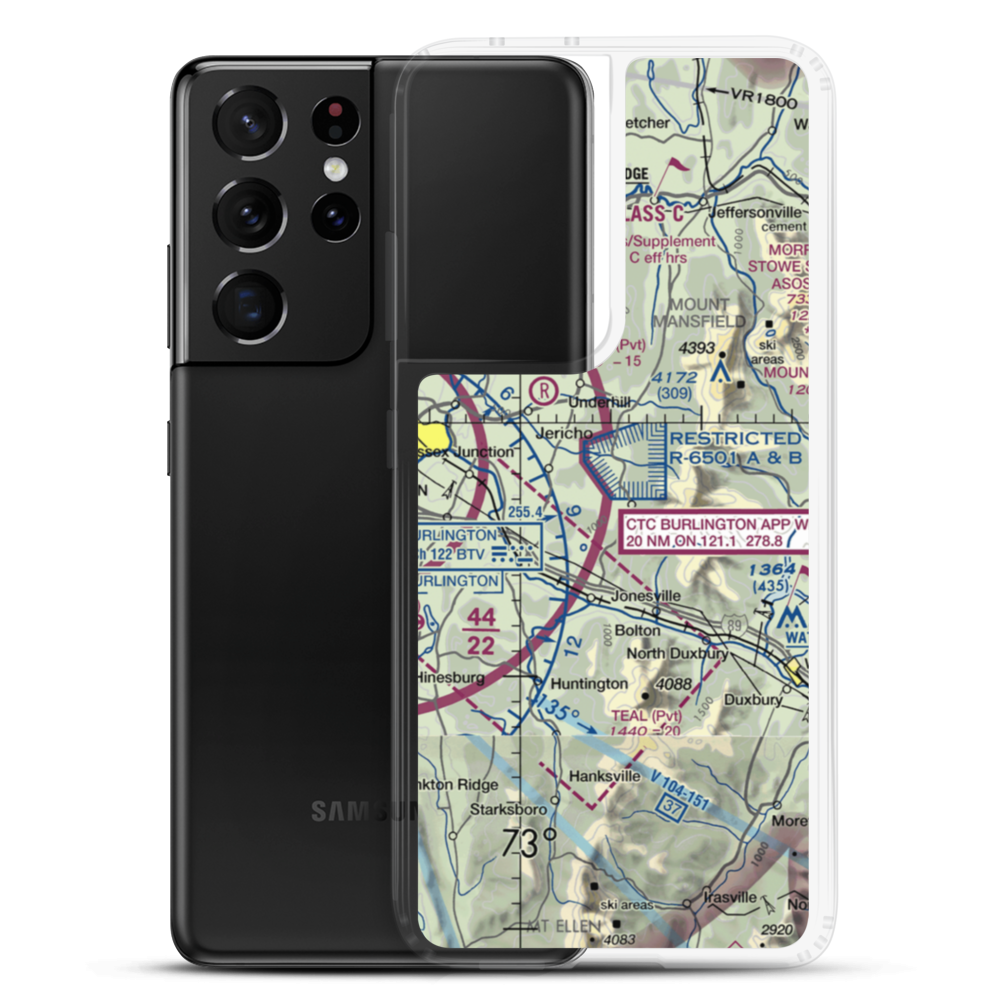 Meadow STOLport (07VT) VFR Sectional Samsung Case Samsung Galaxy S21 Ultra model shown