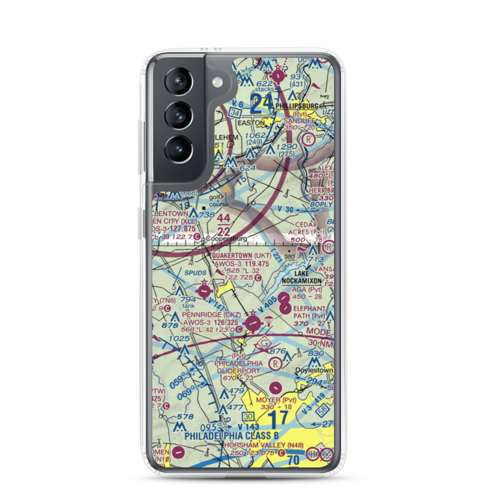 Meadow Strip Ultralightport (9PA3) VFR Sectional Samsung Case Samsung Galaxy S21 model shown