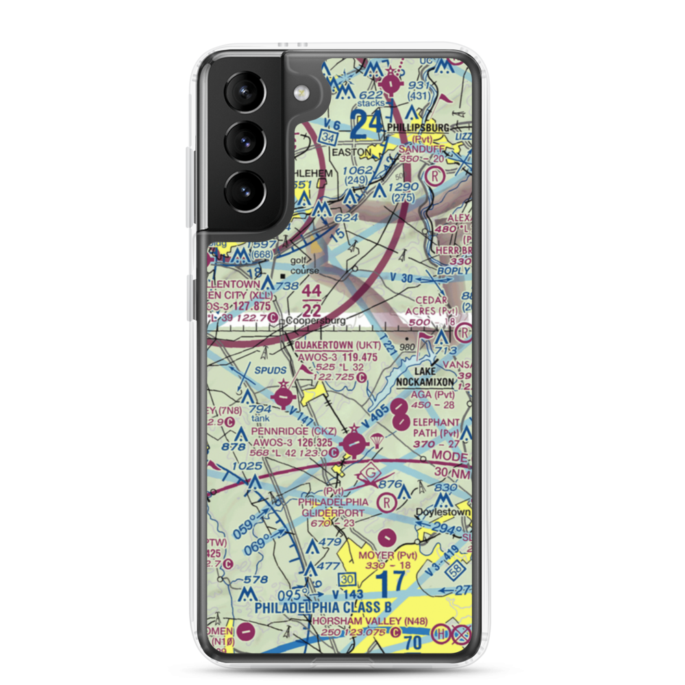 Meadow Strip Ultralightport (9PA3) VFR Sectional Samsung Case Samsung Galaxy S21 Plus model shown
