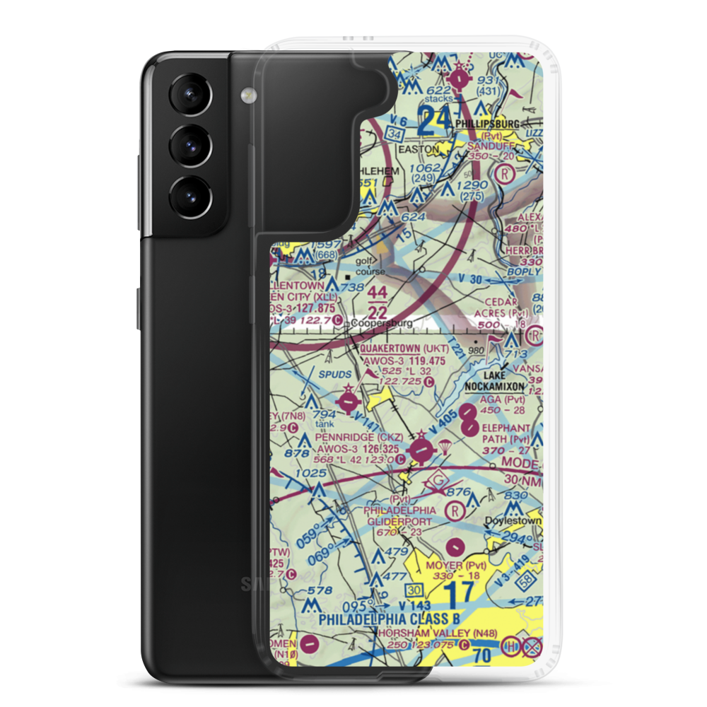 Meadow Strip Ultralightport (9PA3) VFR Sectional Samsung Case Samsung Galaxy S21 Plus model shown
