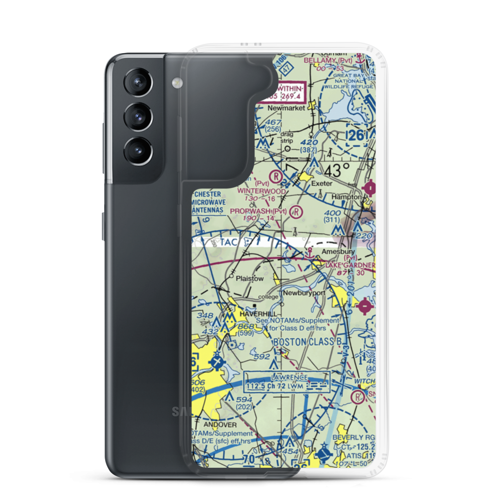 Meadowbrook Airport (6MA2) VFR Sectional Samsung Case Samsung Galaxy S21 model shown