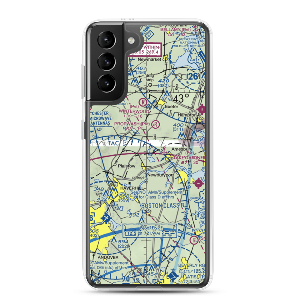 Meadowbrook Airport (6MA2) VFR Sectional Samsung Case Samsung Galaxy S21 Plus model shown