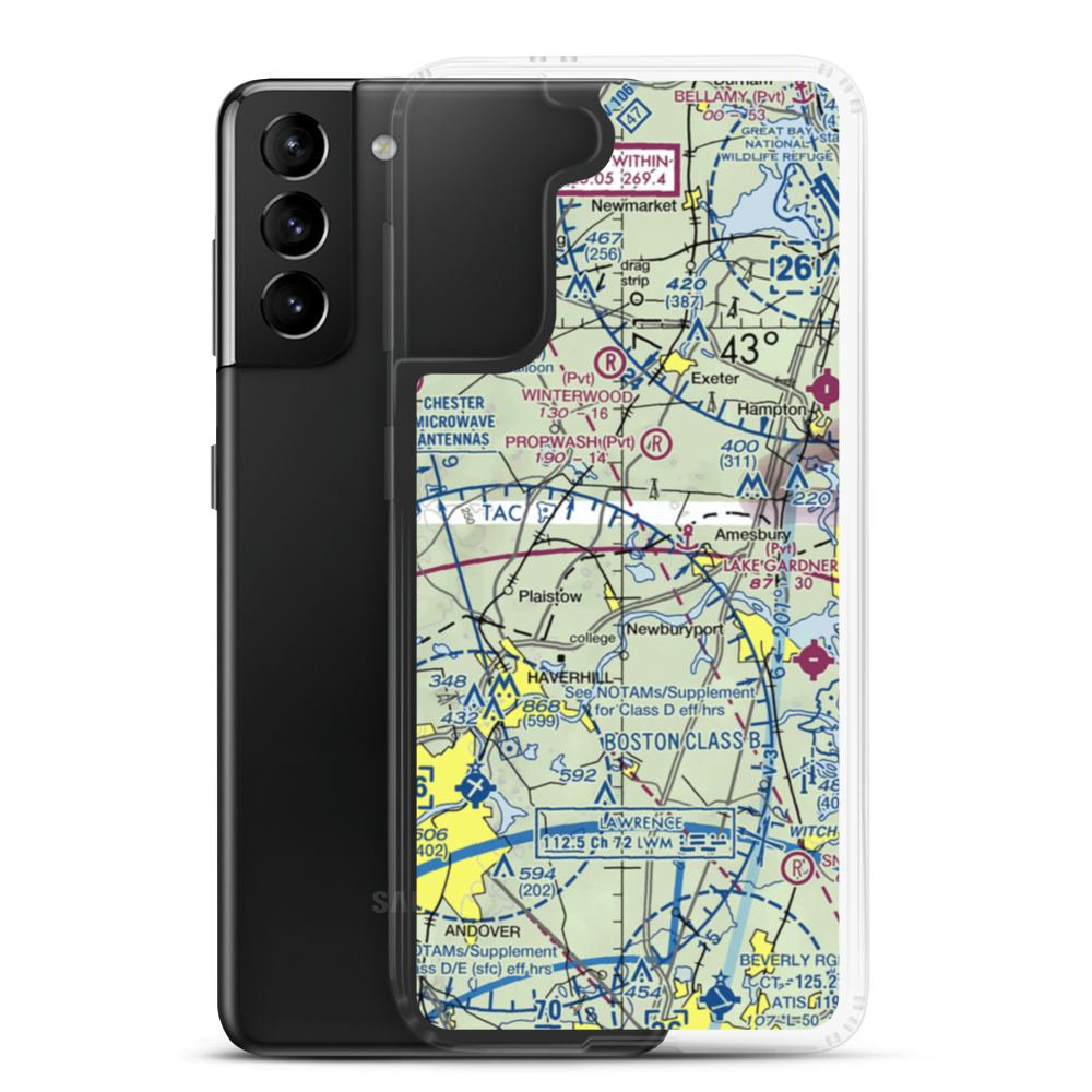 Meadowbrook Airport (6MA2) VFR Sectional Samsung Case Samsung Galaxy S21 Plus model shown