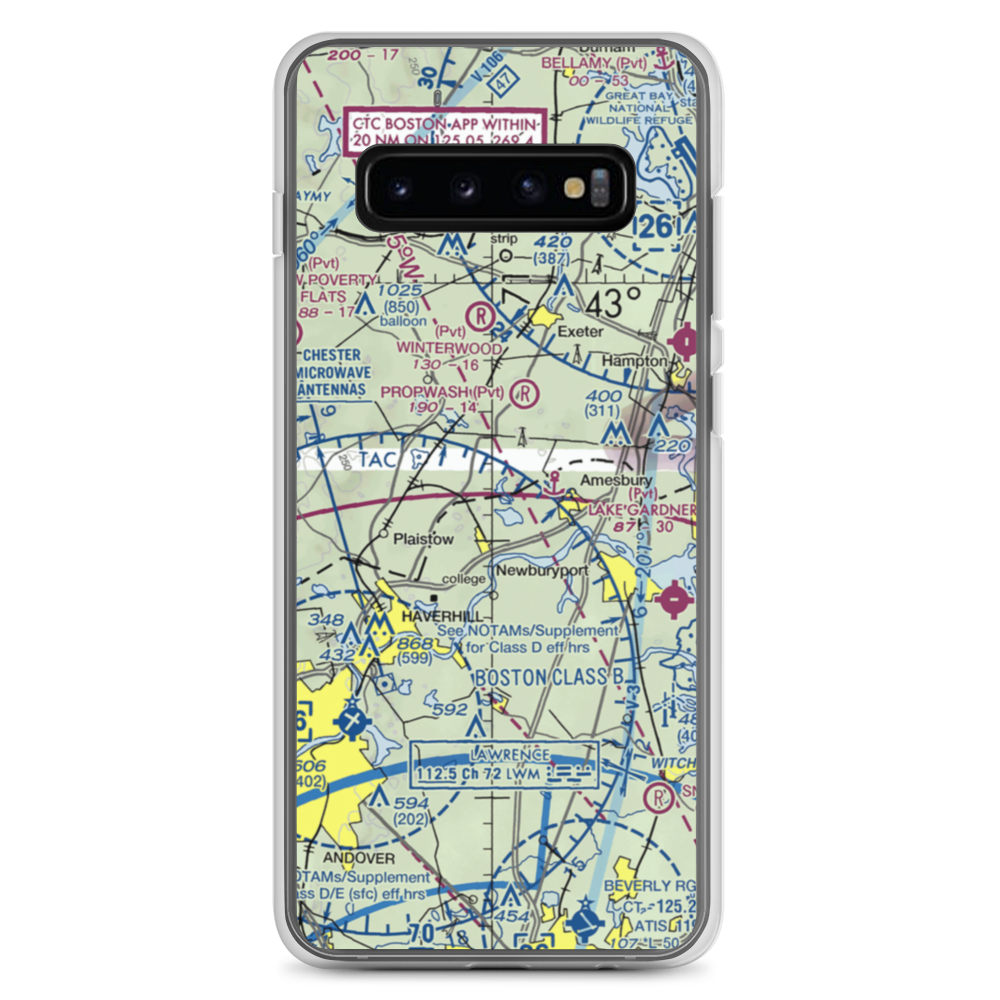 Meadowbrook Airport (6MA2) VFR Sectional Samsung Case Samsung Galaxy S10+ model shown