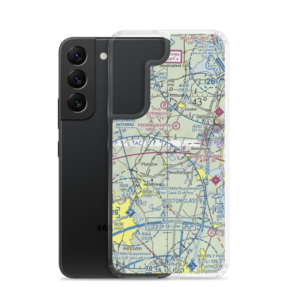 Meadowbrook Airport (6MA2) VFR Sectional Samsung Case Samsung Galaxy S22 model shown