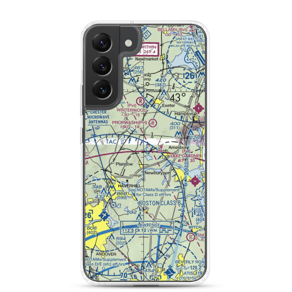 Meadowbrook Airport (6MA2) VFR Sectional Samsung Case Samsung Galaxy S22 Plus model shown