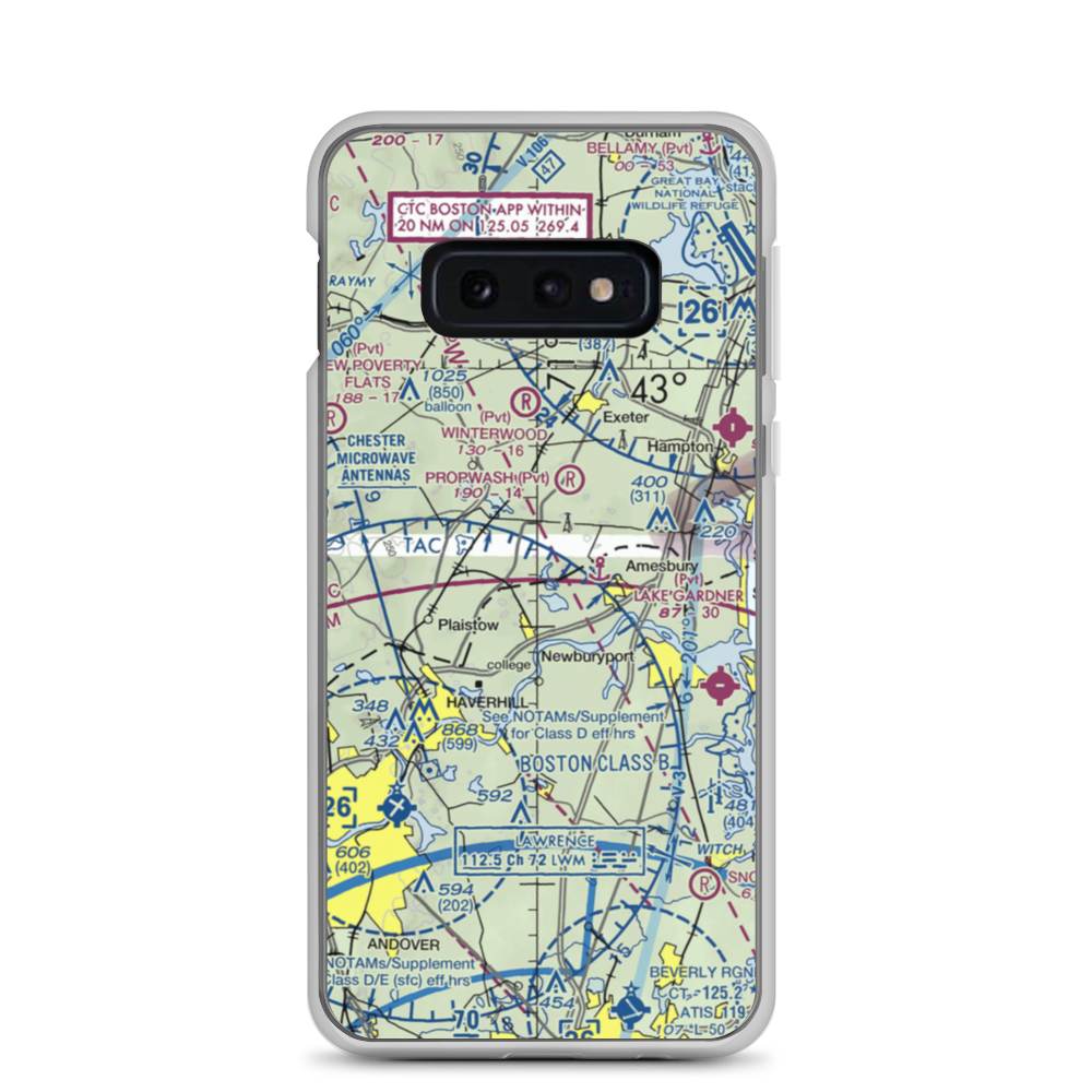 Meadowbrook Airport (6MA2) VFR Sectional Samsung Case Samsung Galaxy S10e model shown