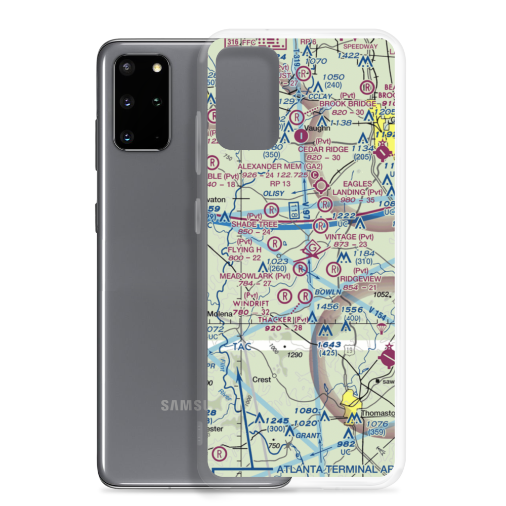 Meadowlark Airport (GA75) VFR Sectional Samsung Case Samsung Galaxy S20 Plus model shown