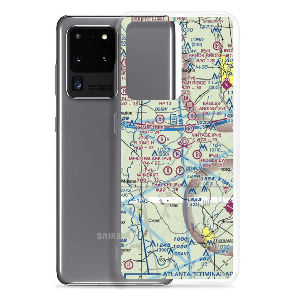 Meadowlark Airport (GA75) VFR Sectional Samsung Case Samsung Galaxy S20 Ultra model shown