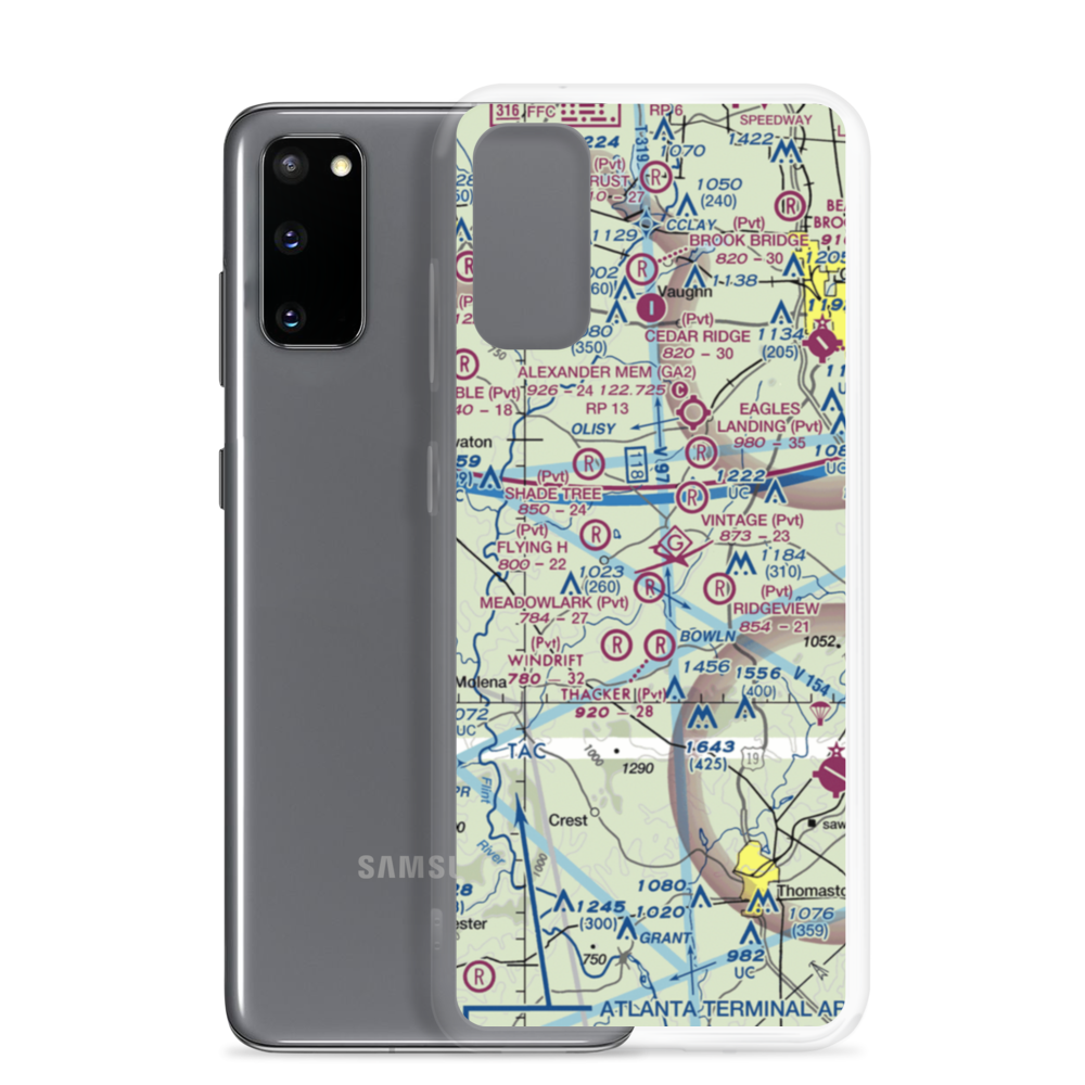 Meadowlark Airport (GA75) VFR Sectional Samsung Case Samsung Galaxy S20 model shown